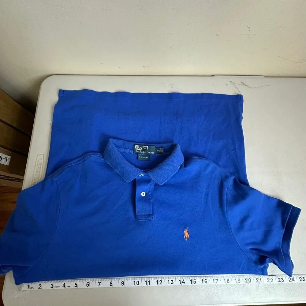 Polo Ralph Lauren Mens Custom Fit Polo Shirt Size L Preppy Pony Dark Academia